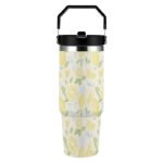 Customizable 30oz Insulated Car Tumbler with Handle - Powder Coated, Leak-Proof & Personalizable