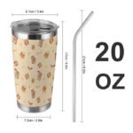 20oz Silver Rim Double-Wall Insulated Car Tumbler - Image 2