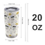 20oz Single Silver Rim Custom Car Cup - Image 2