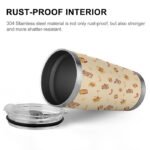 20oz Silver Rim Double-Wall Insulated Car Tumbler - Image 5