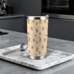 20oz Silver Rim Double-Wall Insulated Car Tumbler - Image 6