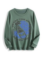 240g Crew Neck Sweatshirt - Single-Side Heat-Transfer Print