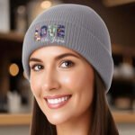 Custom Knit Beanie - Heat-Transfer Print - Image 7
