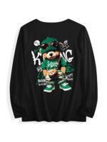 180g Custom 100% Cotton Crew Neck Long-Sleeve T-Shirt - Double-Sided Print & Multi-Color