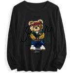 180g Multicolor Pure Cotton Crew Neck Long Sleeve T-Shirt