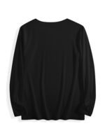 180g Multicolor Pure Cotton Crew Neck Long Sleeve T-Shirt - Image 2